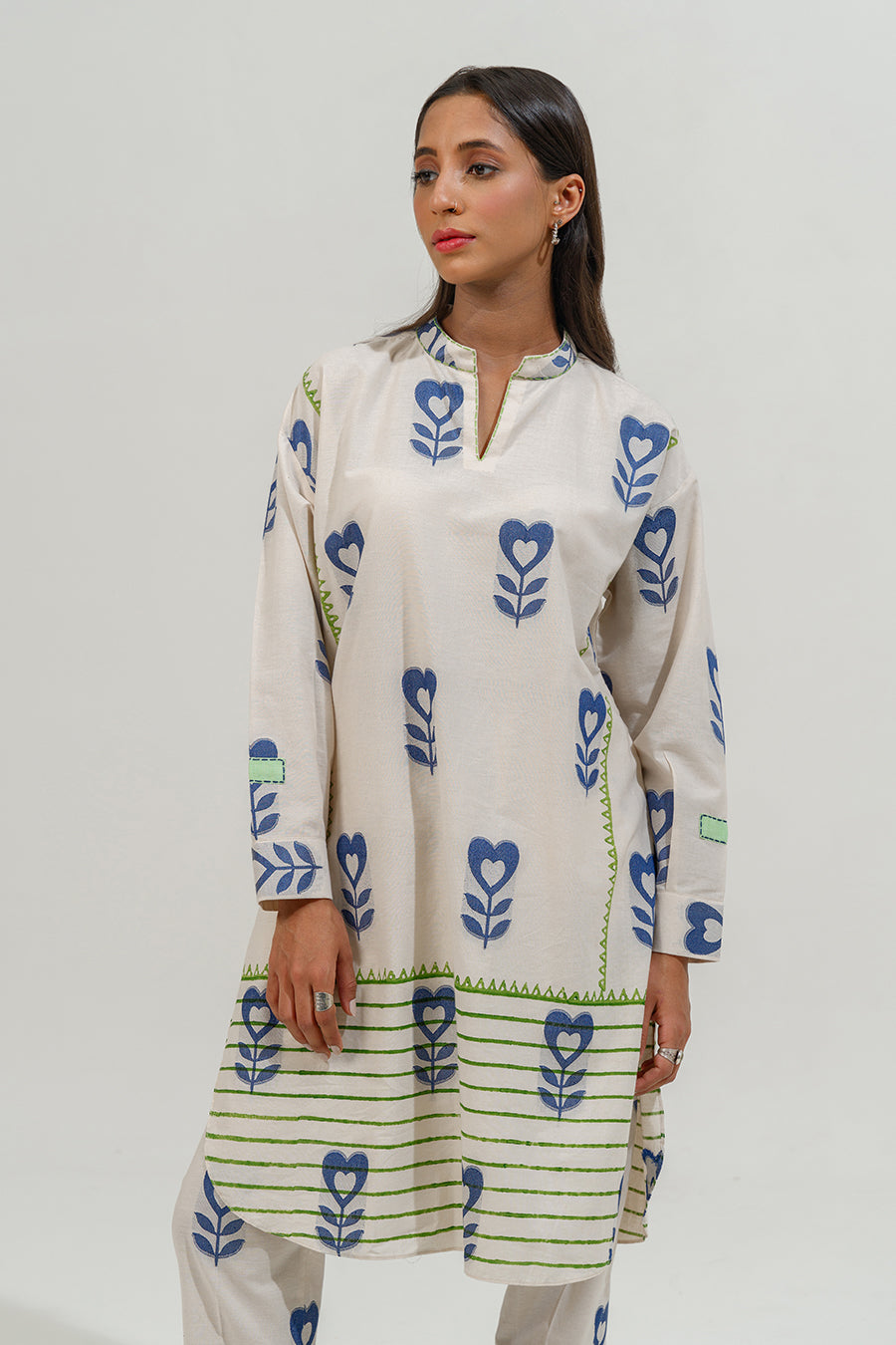 2 PIECE BLOCK PRINTED SUIT