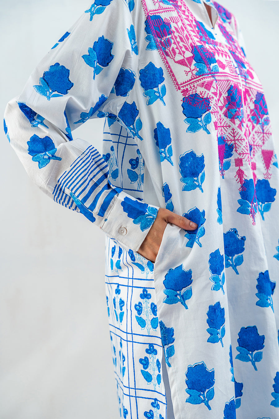 1 PIECE BLOCK PRINTED SHIRT