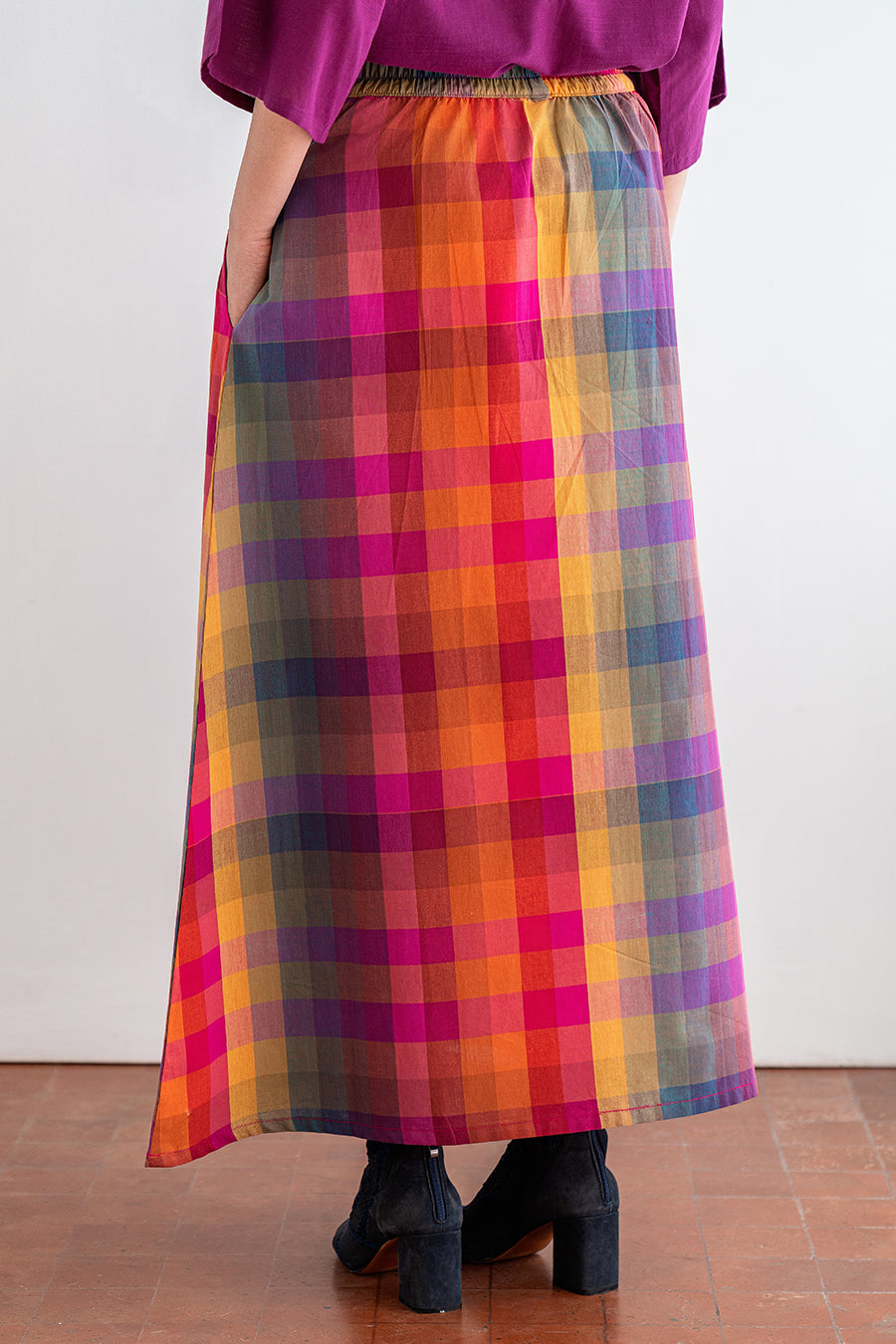 BASIC YARN DYED COTTON SKIRT
