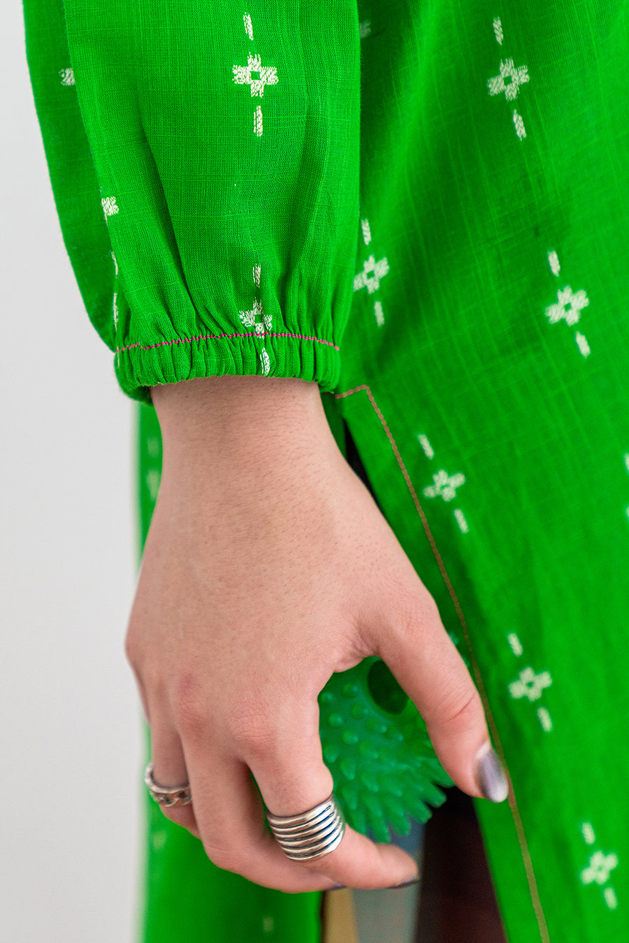 BLOCK PRINTED JACQUARD SHIRT