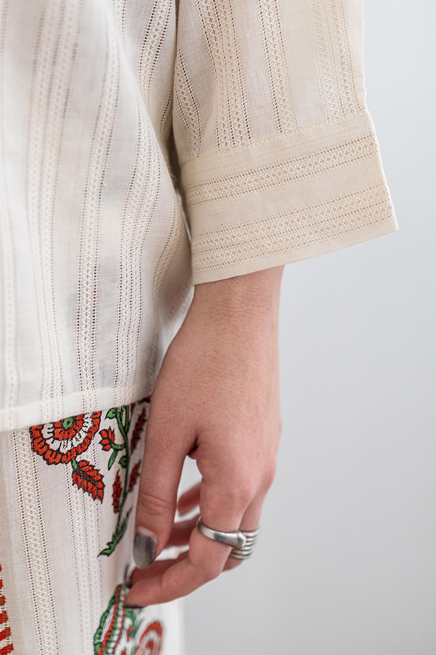 2 PIECE PRINTED TEXTURED LAWN SUIT