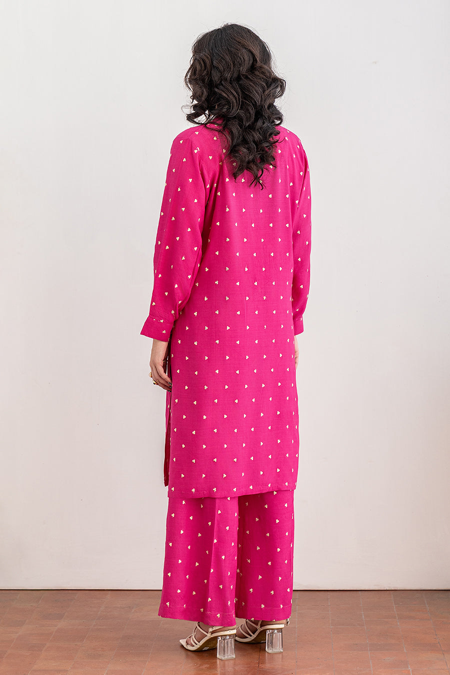 2 PIECE EMBROIDERED RAW SILK SUIT