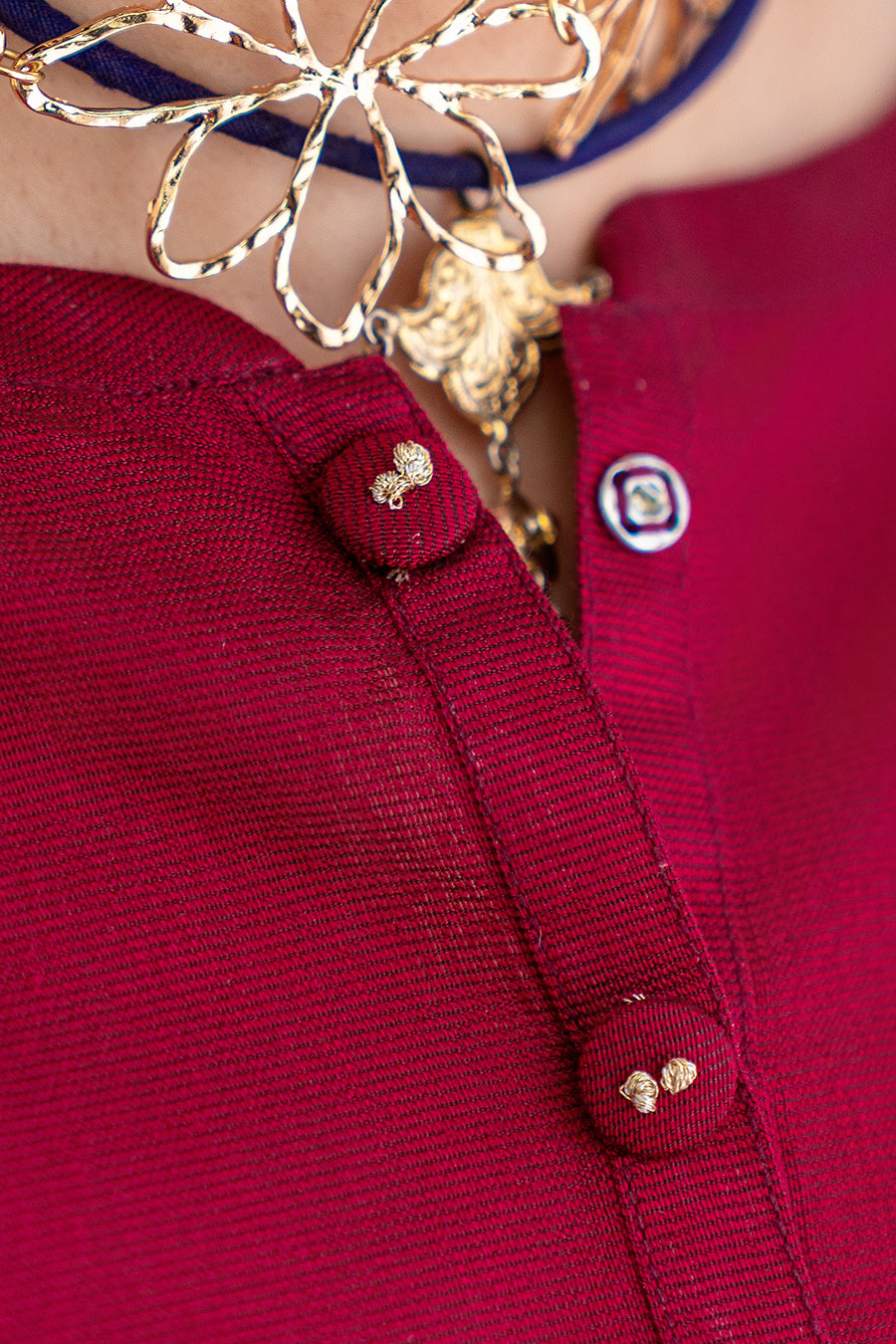 2 PIECE EMBROIDERED COTTON SILK SUIT