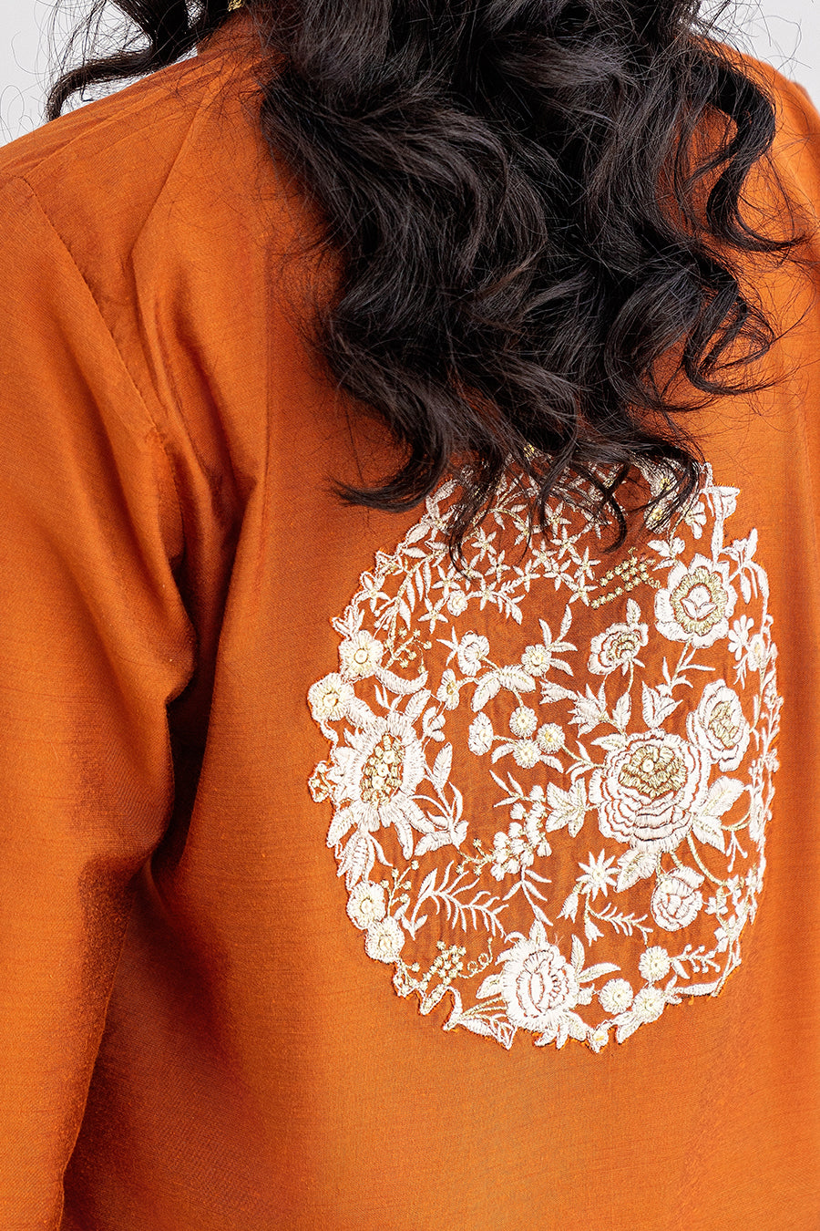 2 PIECE EMBROIDERED COTTON SILK SUIT