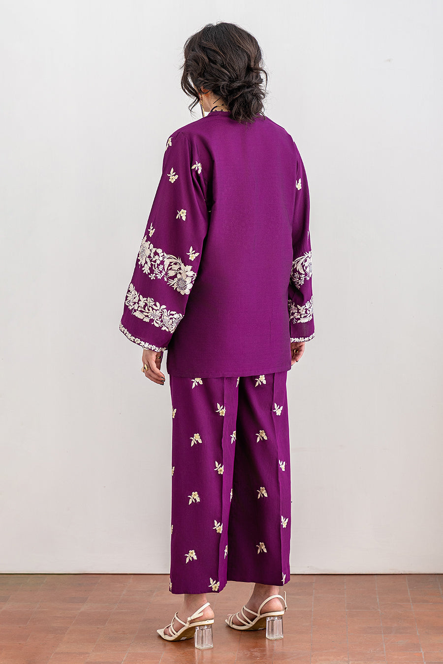 2 PIECE EMBROIDERED COTTON SILK SUIT