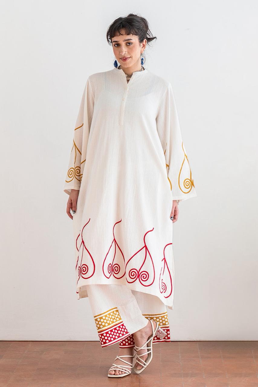 2 PIECE TEXTURED LAWN SUIT