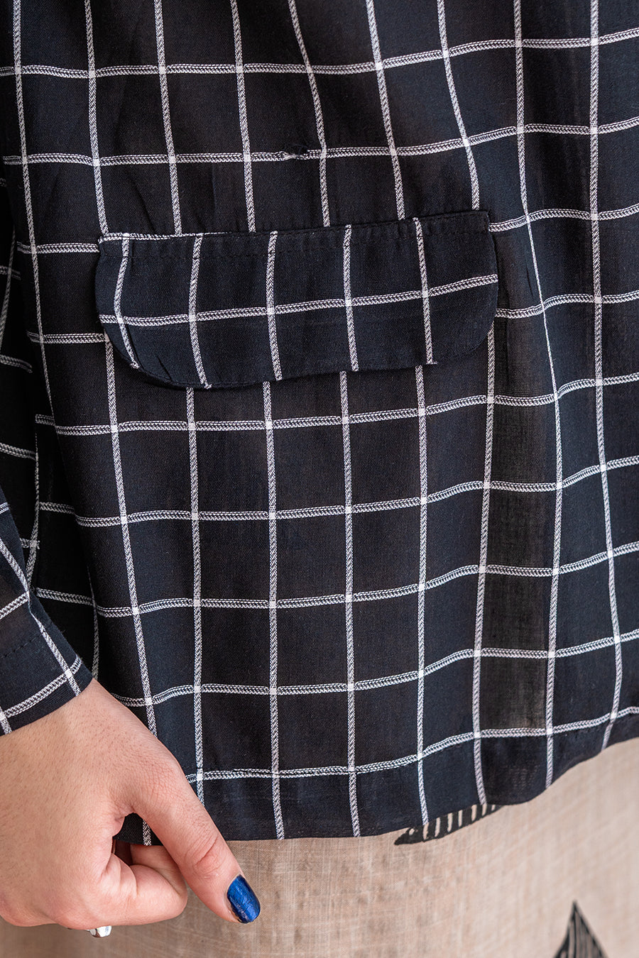 YARNDYED CHEKERED BLAZER