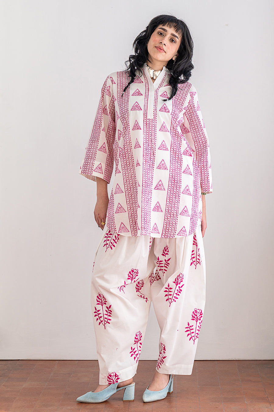 2 PIECE BLOCK PRINTED SUIT