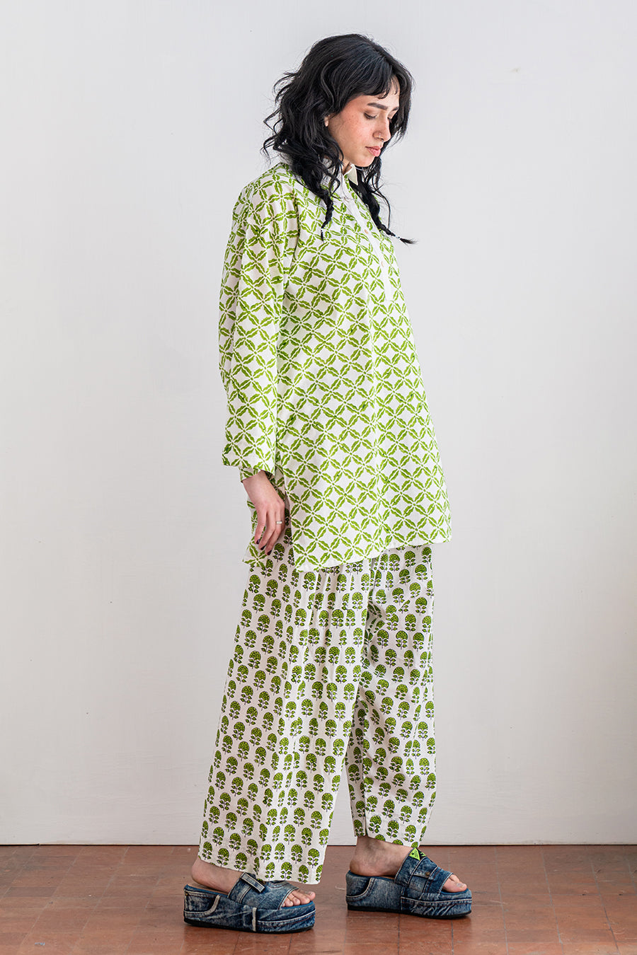 2 PIECE BLOCK PRINTED SUIT