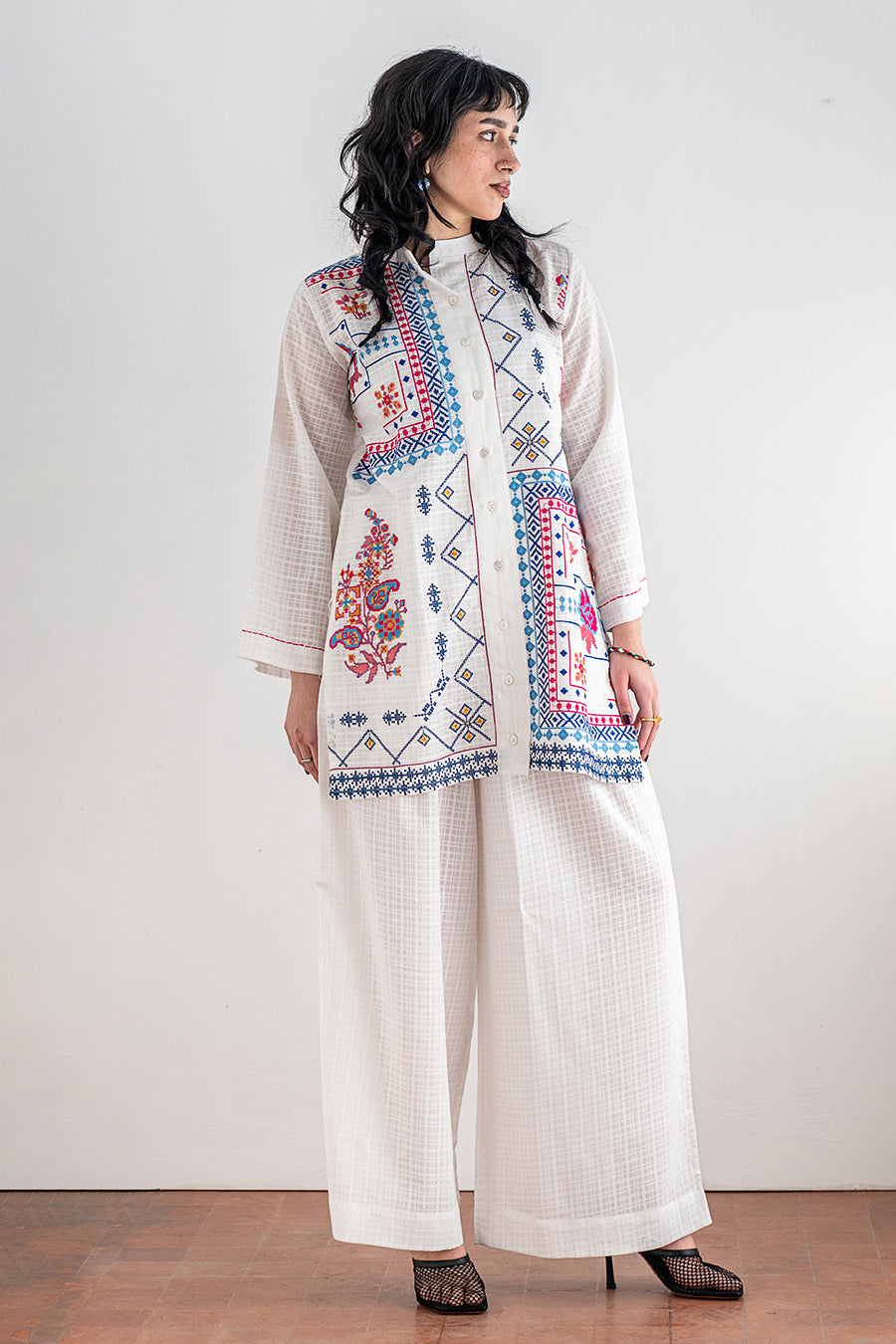 2 PIECE EMBROIDERED SUIT