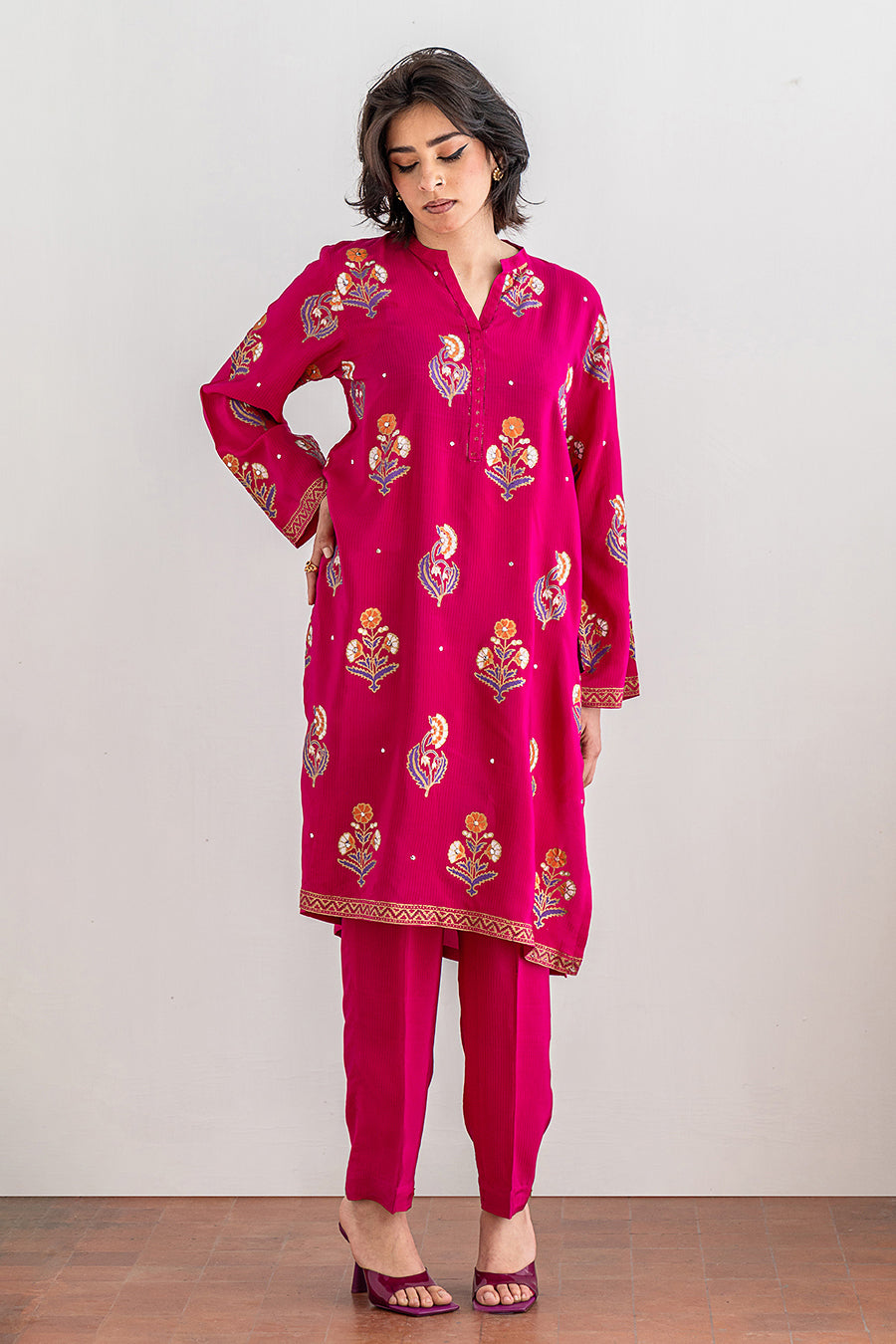 2 PIECE BLOCK PRINTED SUIT - LUXURY PRET