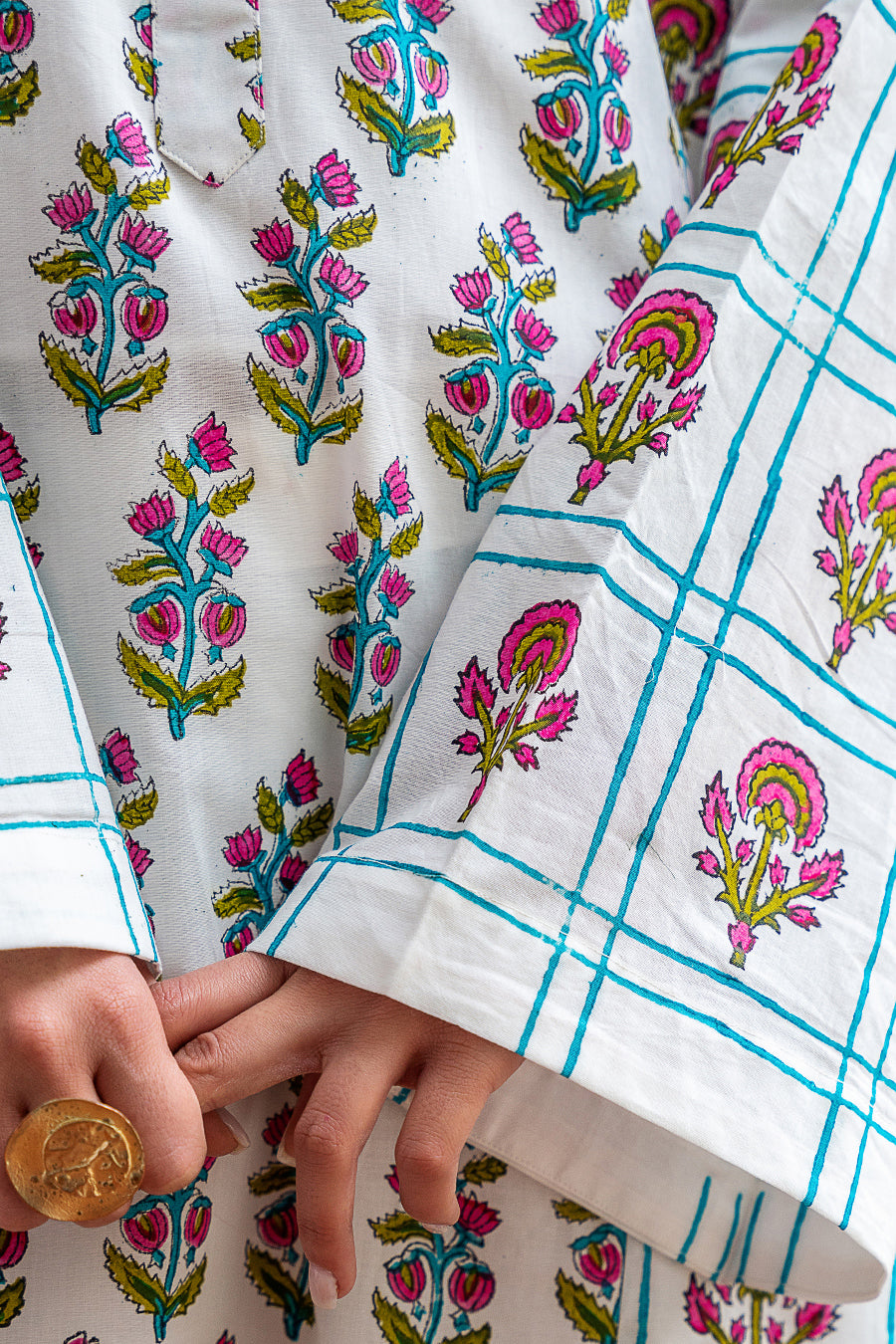 2 PIECE BLOCK PRINTED SUIT