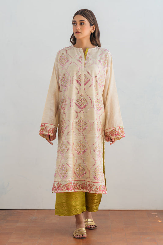 2 PIECE EMBROIDERED SUIT - LUXURY PRET
