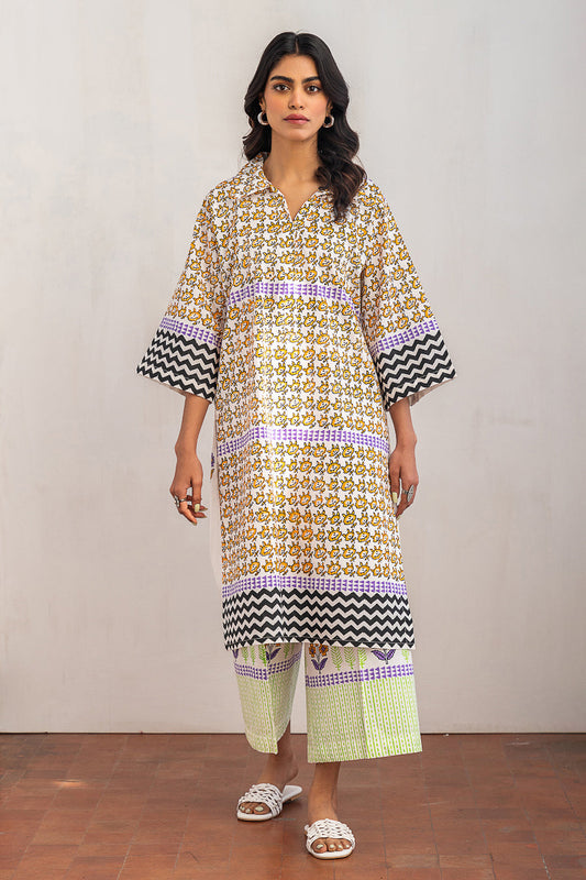 2 PIECE BLOCK PRINTED SUIT