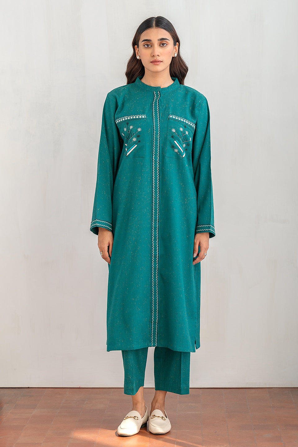 2 PIECE EMBROIDERED SUIT