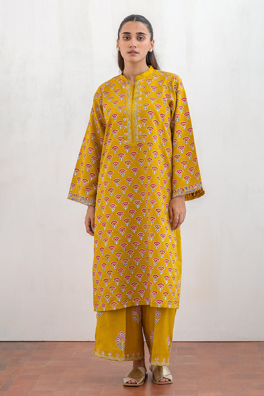 2 PIECE BLOCK PRINTED SUIT - LUXURY PRET