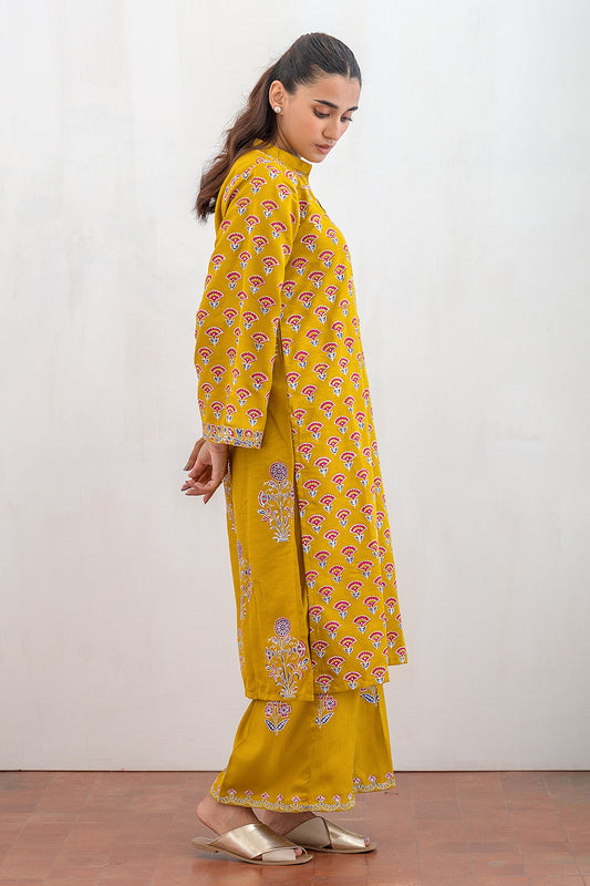 2 PIECE BLOCK PRINTED SUIT - LUXURY PRET