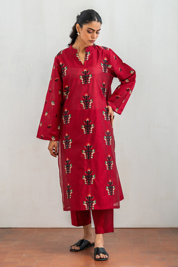 Embroidered shirt with pants (2 pc) - Lux 54