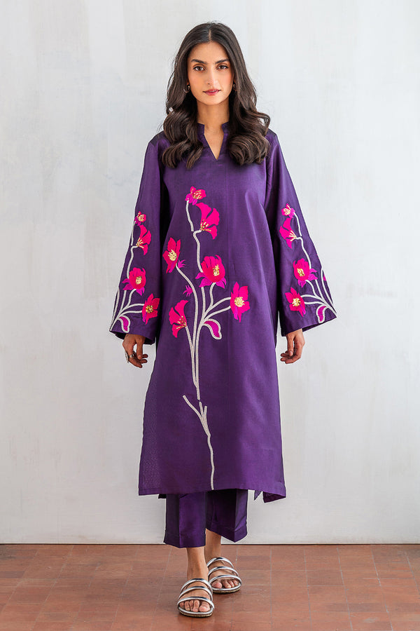 Embroidered shirt with pants (2 pc) - Lux 63