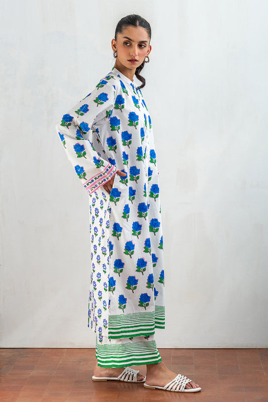 2 PIECE BLOCK PRINTED SUIT
