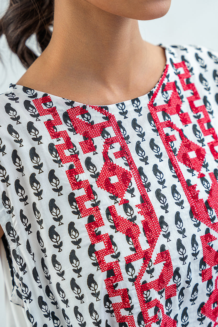2 PIECE BLOCK PRINTED SUIT