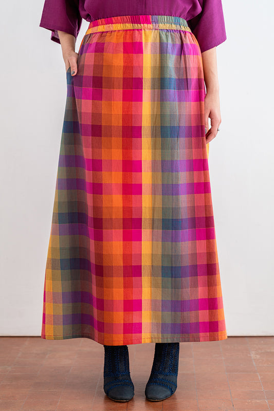 BASIC YARN DYED COTTON SKIRT