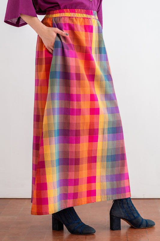 BASIC YARN DYED COTTON SKIRT