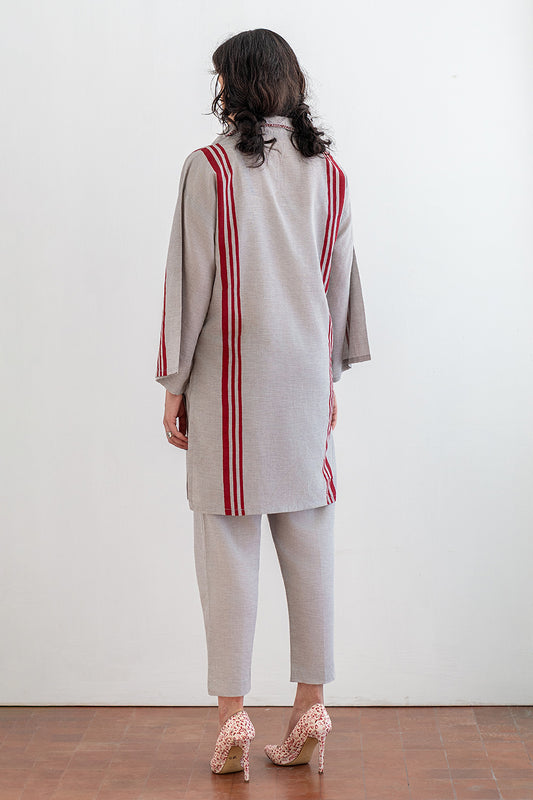 2 PIECE BLOCK PRINTED TEXTURED LAWN SUIT