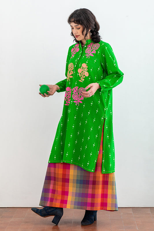 BLOCK PRINTED JACQUARD SHIRT