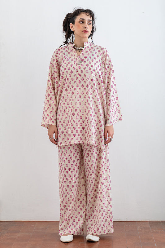 2 PIECE PRINTED TEXTURED LAWN SUIT