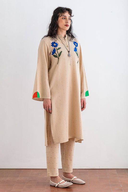 2 PIECE EMBROIDERED JACQUARD SUIT