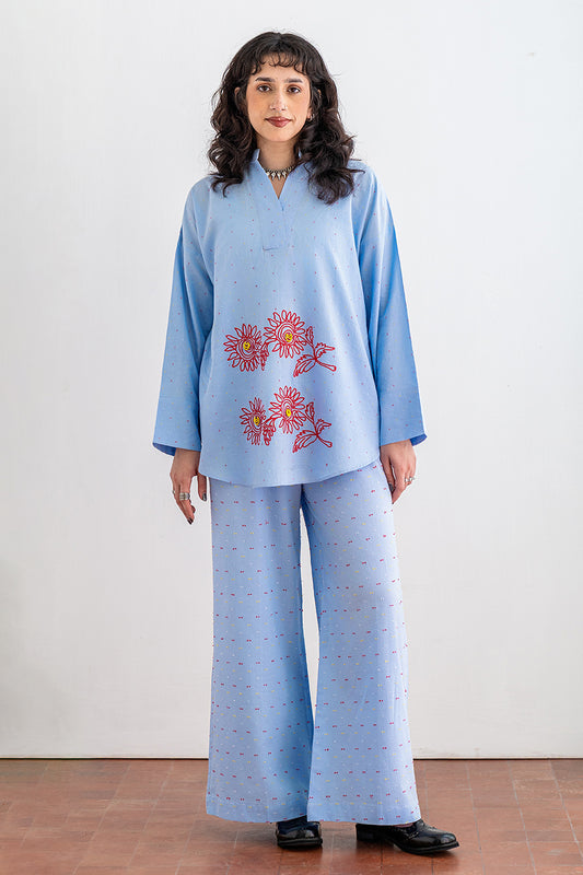 2 PIECE EMBROIDERED JACQUARD SUIT
