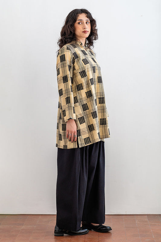 2 PIECE EMBROIDERED YARN DYED COTTON SUIT
