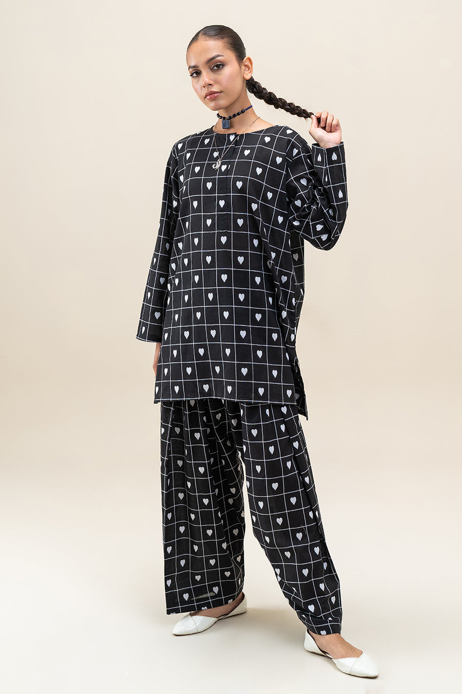 2 PIECE CRICKLED LAWN SUIT