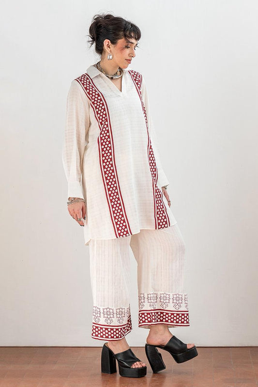 TEXTURED LAWN PANTS