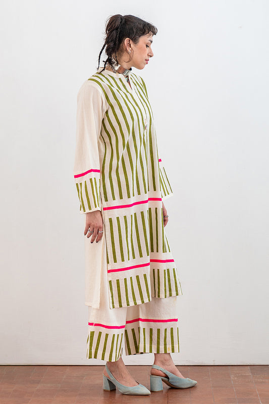 2 PIECE SCREEN PRINTED TEXTURED LAWN SUIT