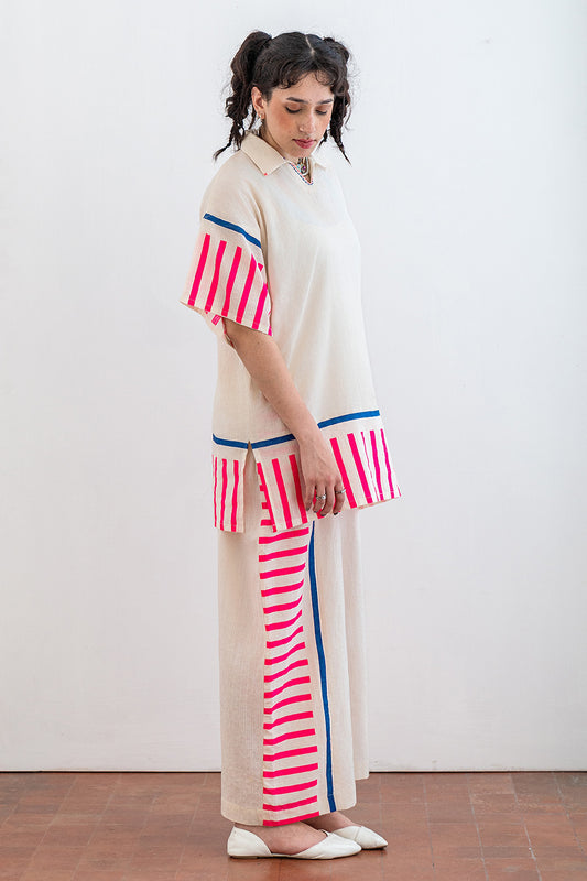 2 PIECE SCREEN PRINTED TEXTURED LAWN SUIT