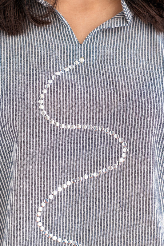 STUD SWIRL SHIRT
