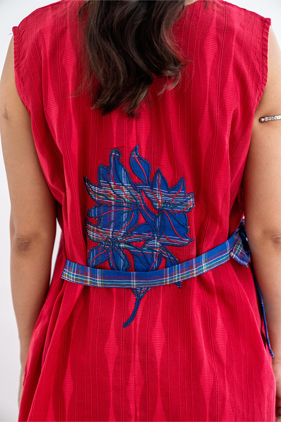 CRIMSON INDIGO BELTED CO-ORD SET