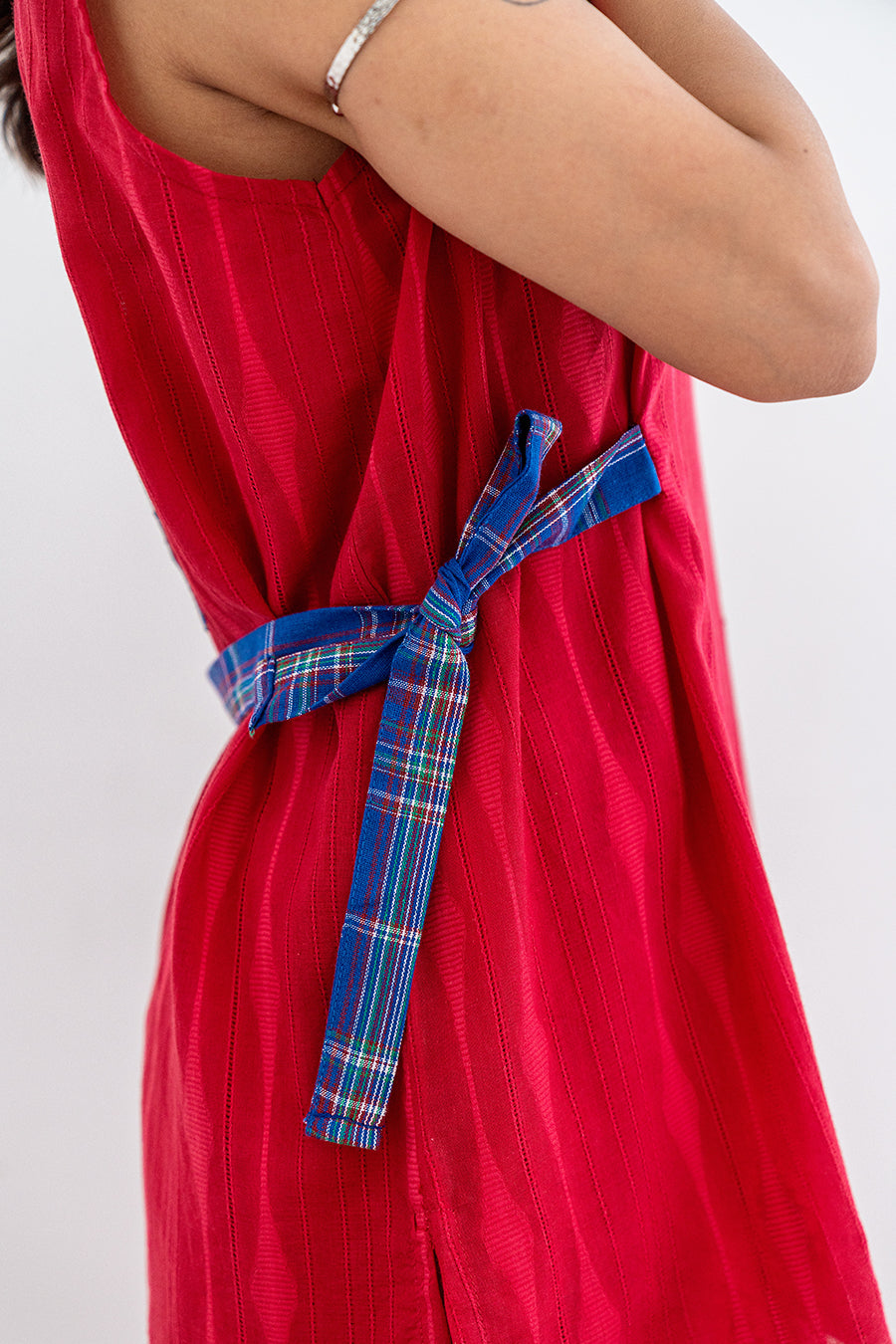 CRIMSON INDIGO BELTED CO-ORD SET