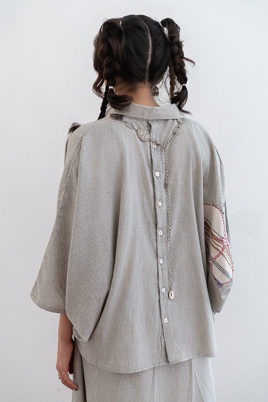 TEXTURED COTTON SKIRT