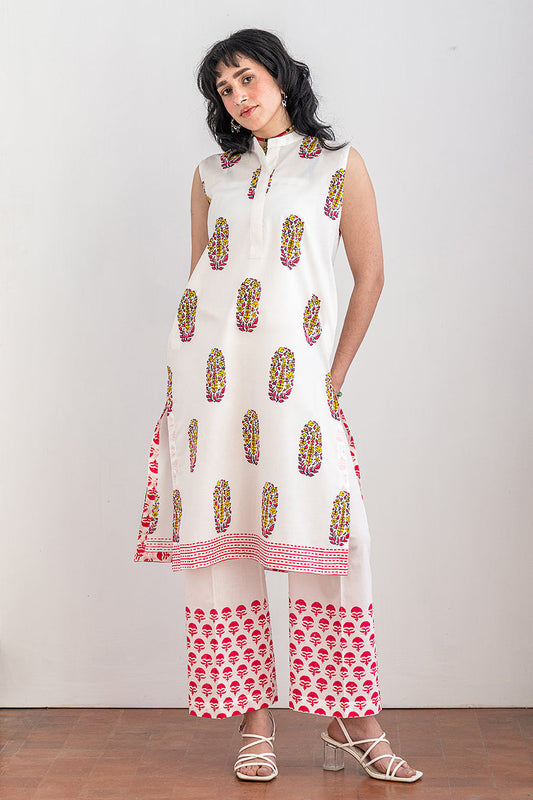 2 PIECE BLOCK PRINTED SUIT