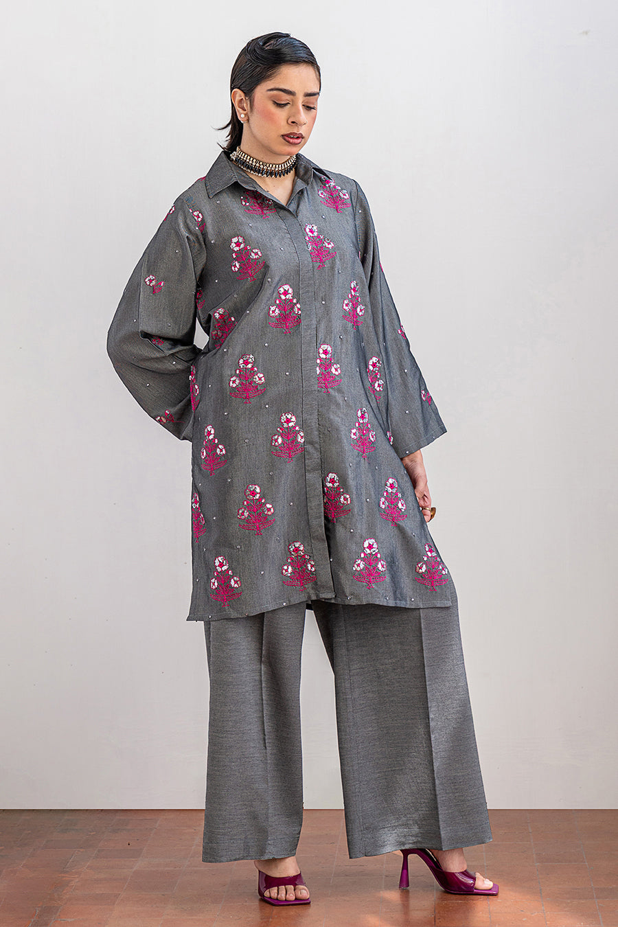 2 PIECE EMBROIDERED SUIT - LUXURY PRET