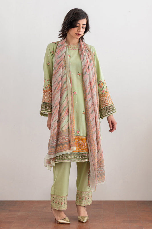 3 PIECE EMBROIDERED SUIT - LUXURY PRET