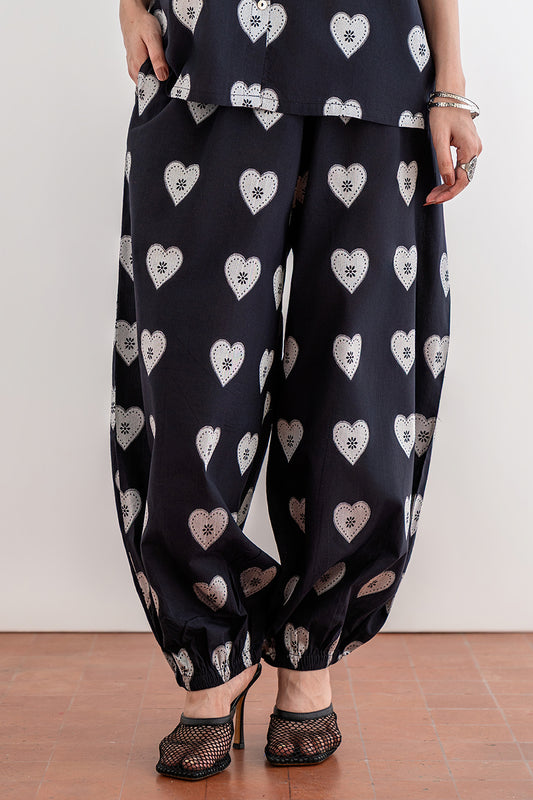 JACQUARD HEART PANTS