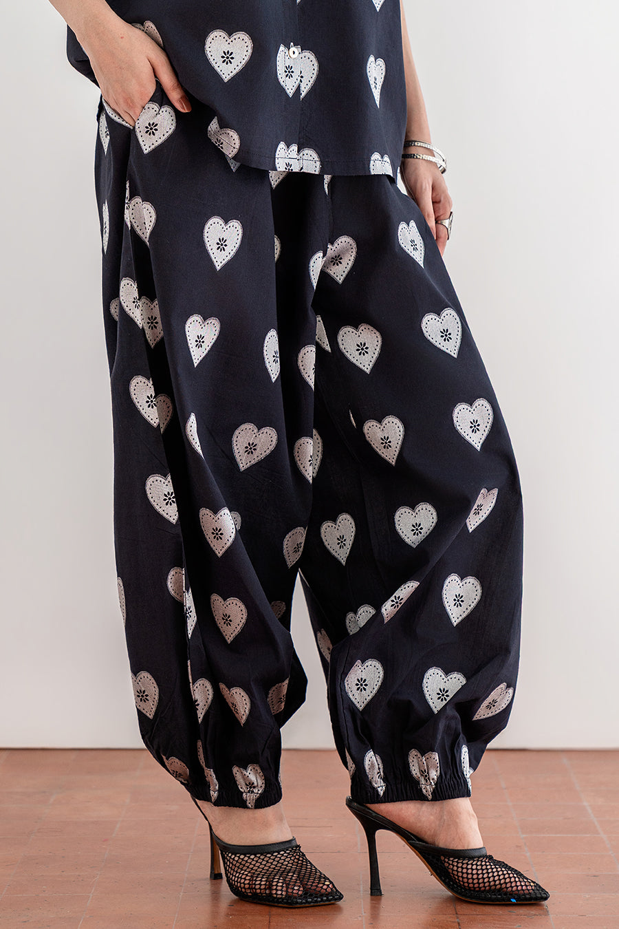 JACQUARD HEART PANTS