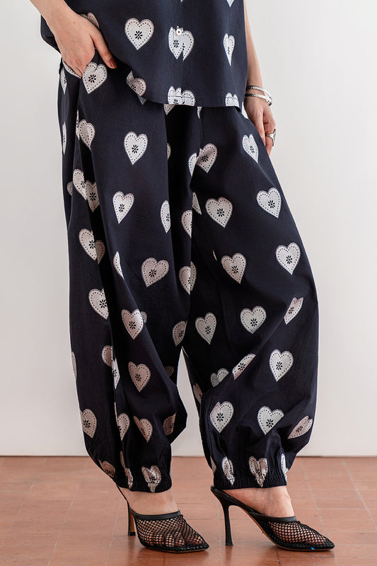 JACQUARD HEART PANTS