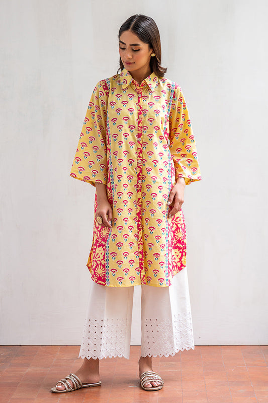 1 PIECE BLOCK PRINTED SHIRT