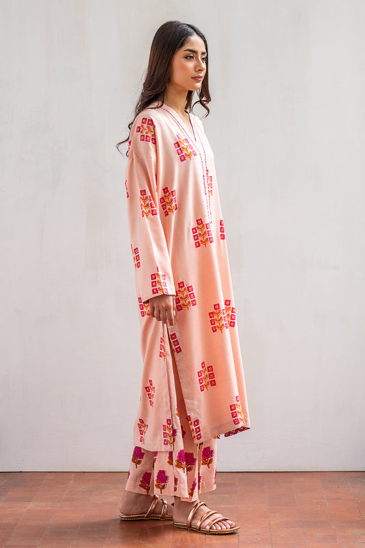 2 PIECE BLOCK PRINTED SUIT