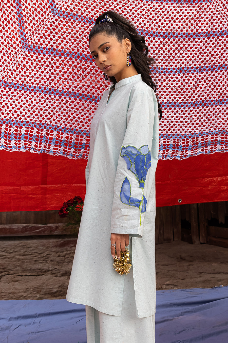 2 PIECE EMBROIDERED SUIT